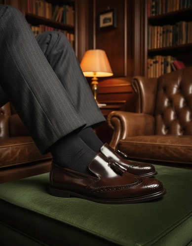 Zapato Bostoniano Mocasin Hombre Borlas Monaco Goodyear Welt