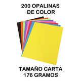 Cartulina Opalina 200 Hojas De Colores Surtidos 176 Gr Full