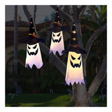 3 Luces Intermitentes Colgantes Fantasma Led De Halloween