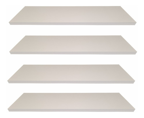 4 Prateleiras 95x30cm Mdf Branco 25mm 0,95mt X 0,30mt Grossa