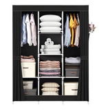 Guarda Roupa Dobrável 2 Portas Organizador Cor Preto