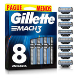 Cartucho De Rastrillo Gillette Mach3, 8 Unidades