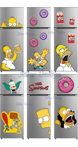Vinilos Decorativos Para Neveras Los Simpsons
