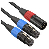 Cable Xlr Y 2 Hembra A 1 Macho Xlr Mic Combiner Y Cable...