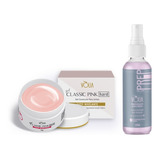 Kit Volia Gel Classic Pink Hard 24g + Prep Nail Spray 120ml