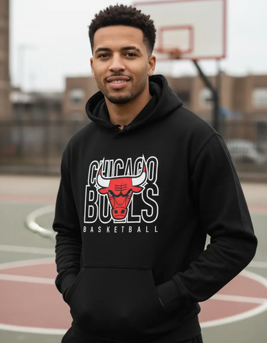 Sudadera Bulls, Sudadera Chicago Negra