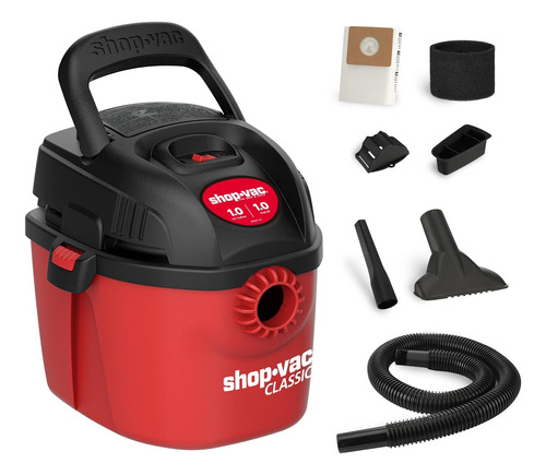 Aspiradora Comercial Shop-vac, 1 Hp, 3.79 L, Negro Y Rojo