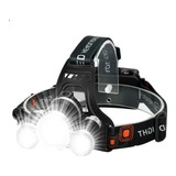 Lanterna Cabeça Triplo T6 3 Led Cree Profissional Economica