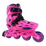 Patins Freemix Pink Infantil Traxart + Porta Patins