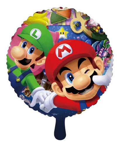 Globo Mario Bros Cotillón Cumpleaños Videojuegos 