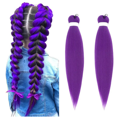 2pc Cabello De Trenzas Moradas De Cosplay Para Halloween