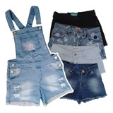 Shorts De Jean + Pantalones + Enterito, Lote De 17 Prendas