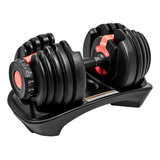 Mancuernas Ajustables Pesas Automaticas 2 A 24kg Gym Color Negro