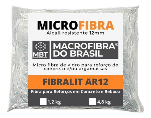 Fibra De Vidro Fibralit Co. Para Concreto. (1,2 Kg/1 Un)