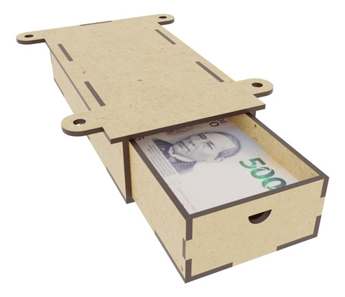 Mini Caja Cajón Escondite Secreto Oculto Dinero Joya Art9401