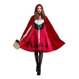 Disfraz De Caperucita Roja De Navidad Cosplay Halloween Disfraces De Fiesta Traje De Escenario