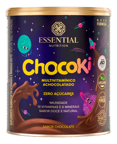 Chocoki 300g Essential Nutrition Sabor Cacao