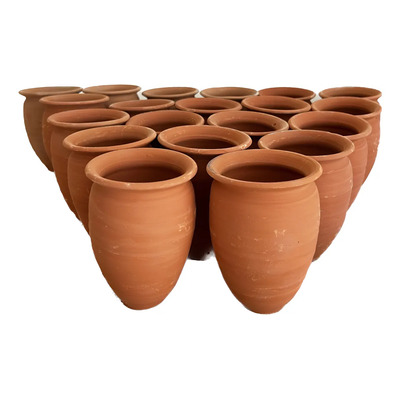 Vaso Cantarito Tradicional De Barro 65 Vasos 400ml Marrón Claro | Envío gratis