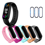 5 Correas + 3 Micas Para Xiaomi Mi Band 6 Premium Colores