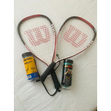 Raquetas Racketball Titanium + Bolas  