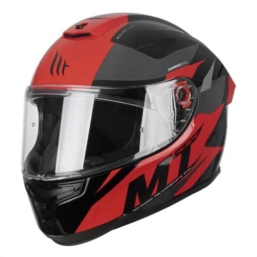 Casco Mt Moto Stinger Hummer Brave A1 Rojo Brillo Rpm925