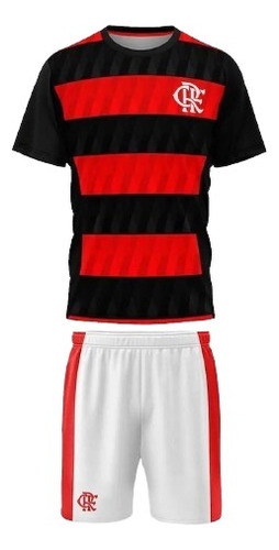 Kit Flamengo Uniforme Infantil Juvenil Oficial Braziline