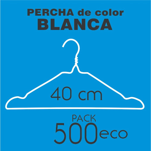 Perchas De Alambre Forradas Reforzadas X500 - Color Blanco