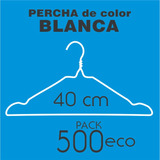 Perchas De Alambre Forradas Reforzadas X500 - Color Blanco