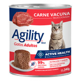 Alimento Húmedo Agility Para Gato Adulto Sabor Carne En Lata De 340g