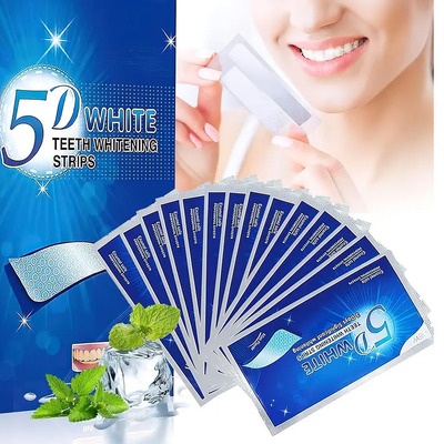 Tiras Blanqueadoras Dentales 5D White 28 Piezas Antideslizantes | MercadoLibre