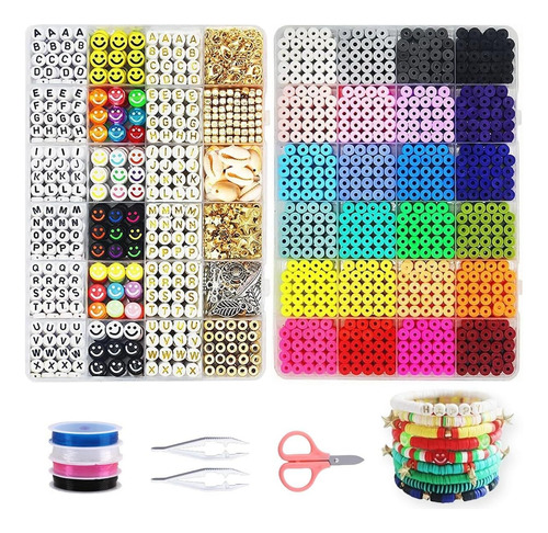 7200pcs Niños Diy Joyería Accesorios Set Caja