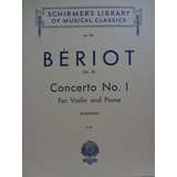 Partitura Violino E Piano De Bériot Concerto No. 1 Op. 16