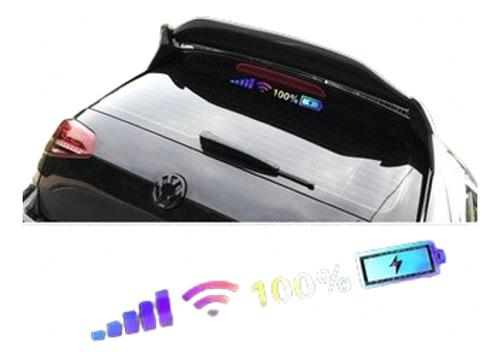 Sticker Autos Tornasol Wifi Señal Porcentaje Bateria 3 Pzas