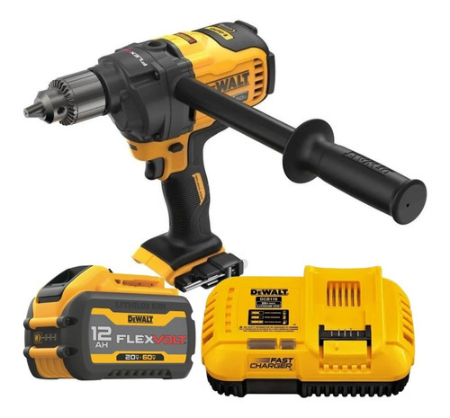 Furadeira Misturador Argamassa 1/2 Dcd130b Bat 12ah Dewalt Cor Amarelo 220v