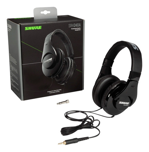 Fone De Ouvido Shure Original Headphone Srh240a Profissional