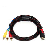 5 Pies Hdmi A 3-rca Cable Convertidor De Componentes De Audi