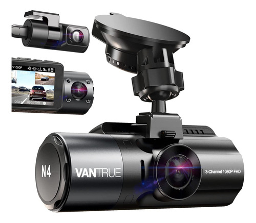 Video Cámara Para Auto Dash Cam N4 3 Canales 4k 1080p 
