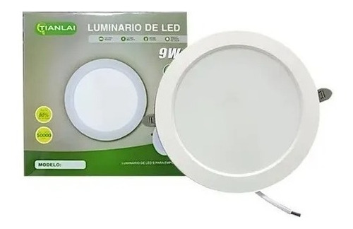 Plafon Led 9w Lampara Spot Empotrar Bco S54w09 Tianlai 11cm 