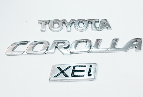 Emblema Toyota Corolla New Sensation Xei 3piezas Metal Pulid Foto 2