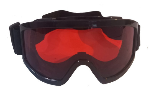 Lentes Goggle Motocross Tácticos Y De Protección (mica Roja)