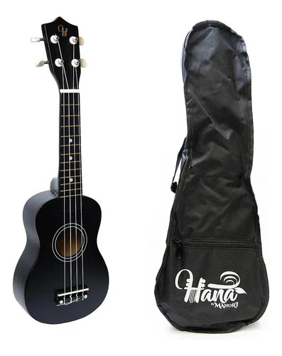 Ukelele Soprano Negro Con Funda Hana - Musicstore