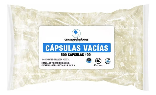 Capsulas Vacias Vegetales 500 Caps, Envio Gratis