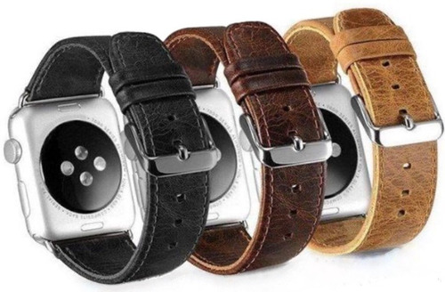 Correa Cuero Genuino 3 Colores Para Reloj Apple Watch