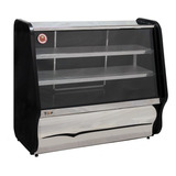 Balcão Refrigerado Preto Mercadinho Expositor Padaria 125 Cm