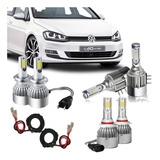 Lâmpadas Super Led Golf Tsi Mk7 2014 2015 C/ Adaptador H7 