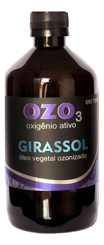  Óleo Girassol Ozonizado Concentrado 500ml Ozônio Vidro