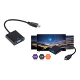 Cabo Adaptador Hdmi Para Vga Para Tv Pc Notebook Monitor LG 