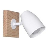 Aplique 1 Luz Base Madera Paraiso Bco Ng E27 Nordico 35/1