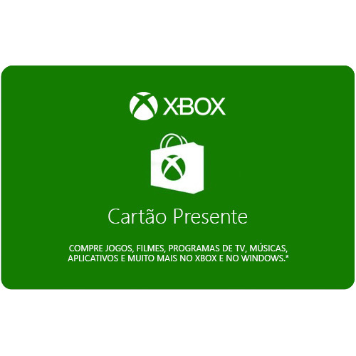Cartão Xbox R$ 300 Reais Brasil Microsoft Xbox One Series