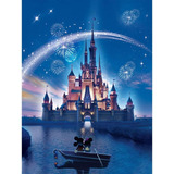 5d Pintura Por Diamantes 40 X 30 Tematica De Castillo-disney